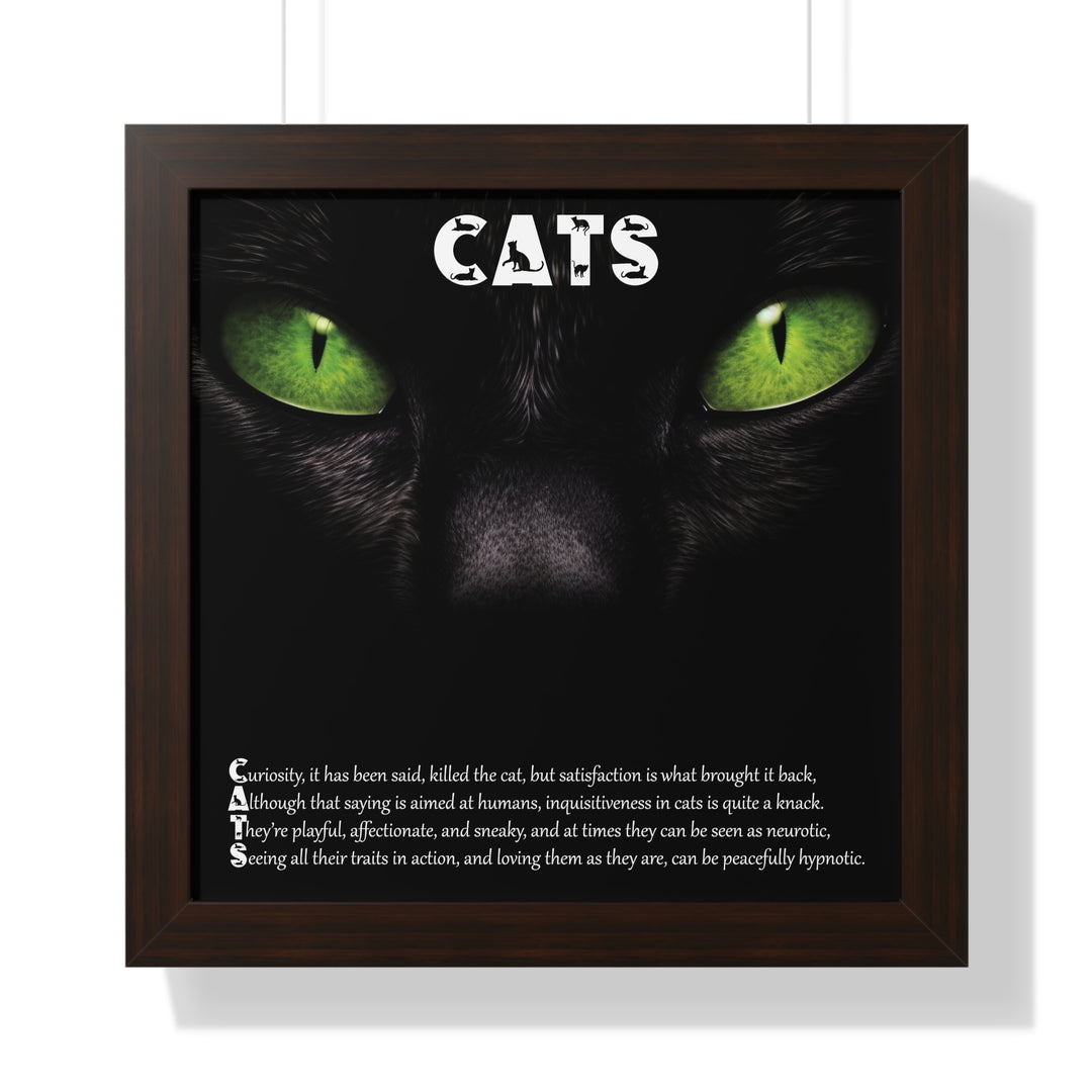 It's Just a Phrase "Cats" Framed Acrostic Poem Print