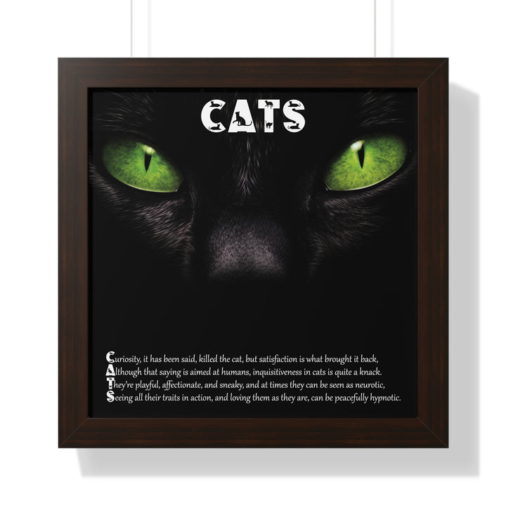 It's Just a Phrase "Cats" Framed Acrostic Poem Print