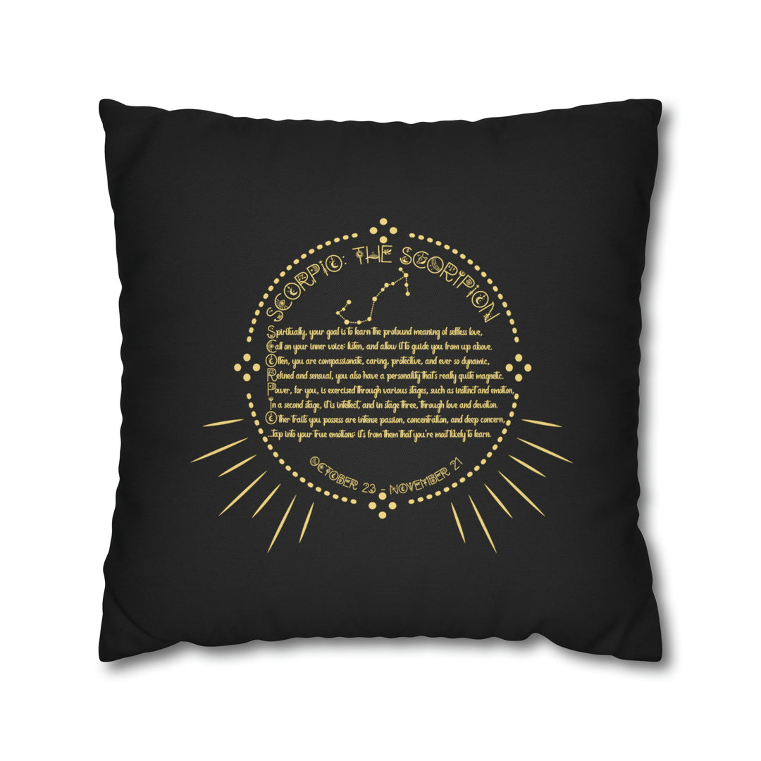 Written in the Stars Pillowcase/Cover Spelling Out "Scorpio"