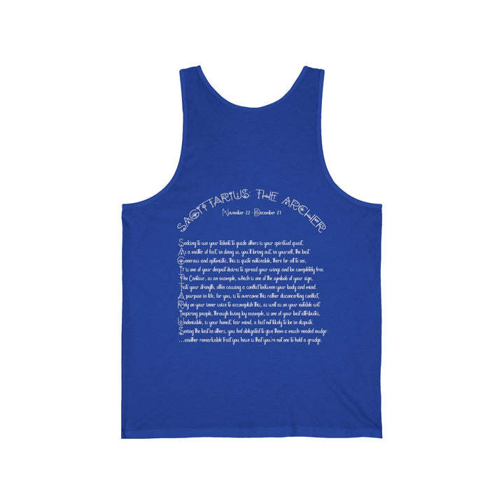 “Sagittarius” Unisex Acrostic Poem Jersey Tank