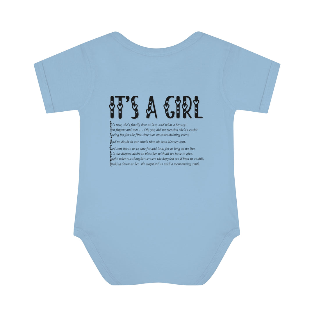 Baby Steps "It's a Girl" Acrostic Poem Bodysuit - Mommy & Baby Elephant