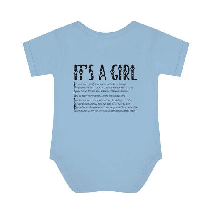 Baby Steps "It's a Girl" Acrostic Poem Bodysuit - Mommy & Baby Elephant