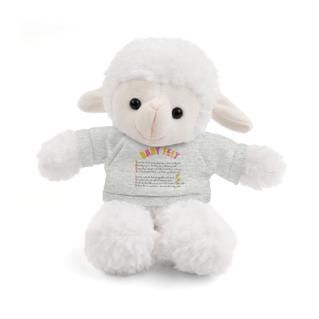 Baby Feet Acrostic Poem Stuffed Animals with Tee - Baby Feet - Gold Footprints