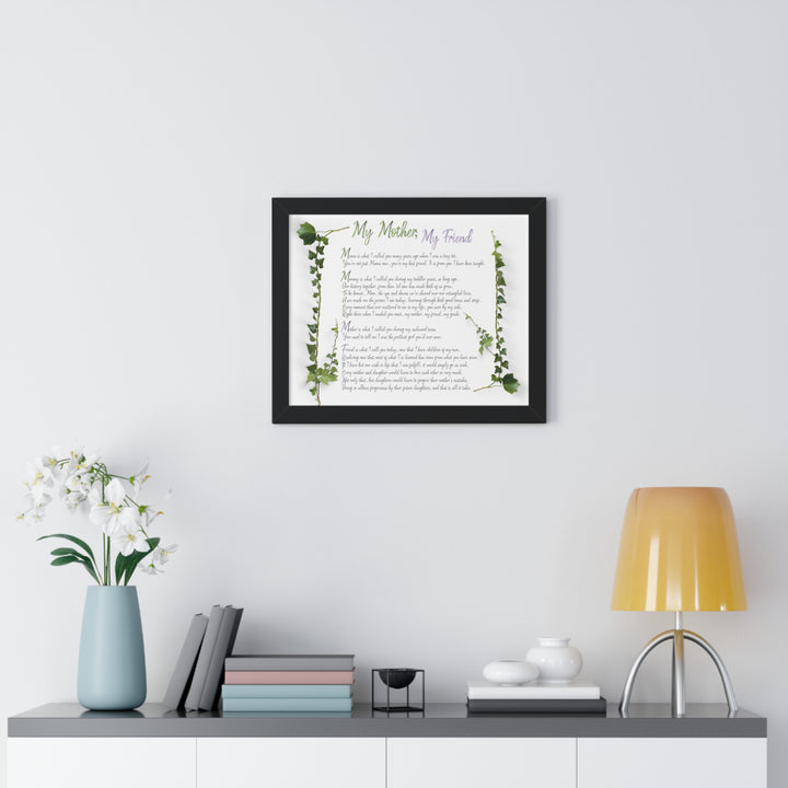 It's Just a Phrase "My Mother, My Friend" Framed Acrostic Poem Print