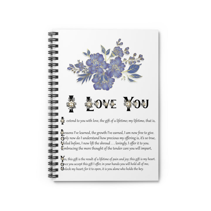 I Love You Acrostic Poem Spiral Notebook