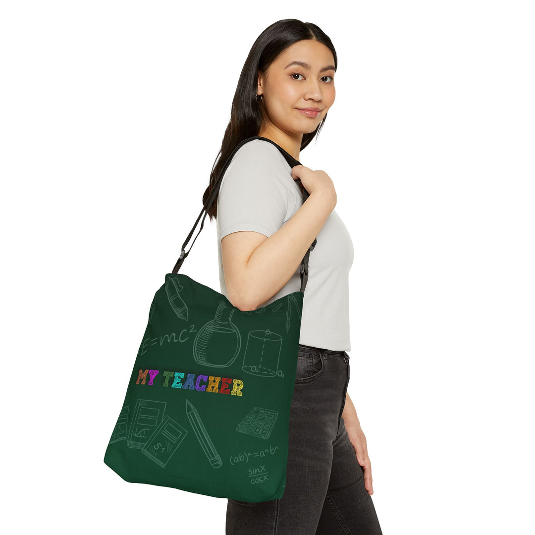 My Teacher Acrostic Poem Adjustable Tote Bag - No Personalization