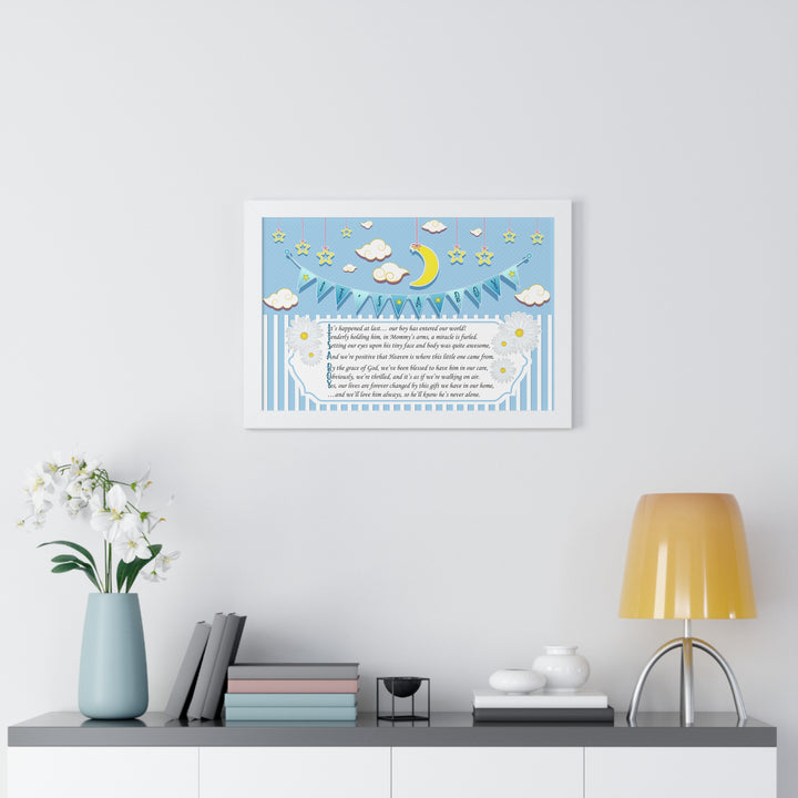 Baby Steps "It's a Boy" Framed Print Collection - No Personalization