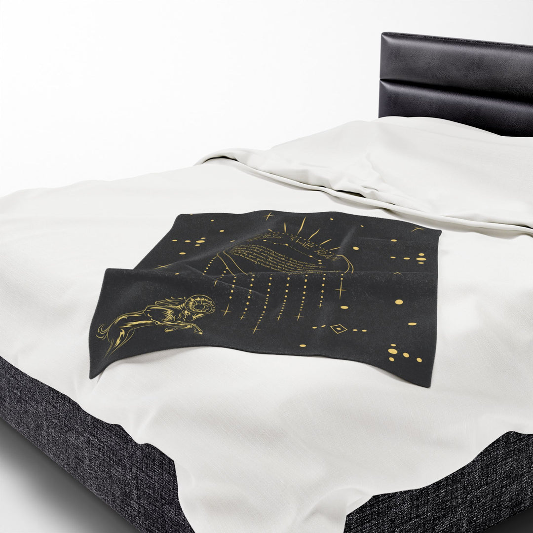 Aries Acrostic Poem Velveteen Plush Blanket