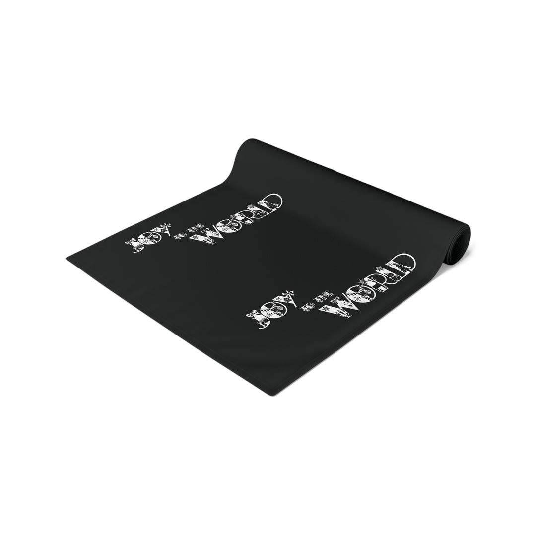 Joy to the World Acrostic Poem Table Runner - Black-Ornaments