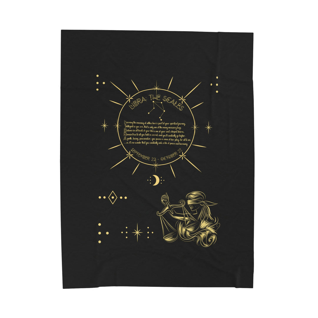 Libra Acrostic Poem Velveteen Blanket