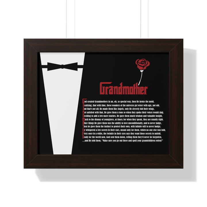"Grandmother" Framed Acrostic Poem Print