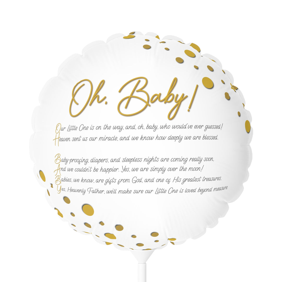 Oh, Baby! 11" Acrostic Poem Balloon -  No Personalization