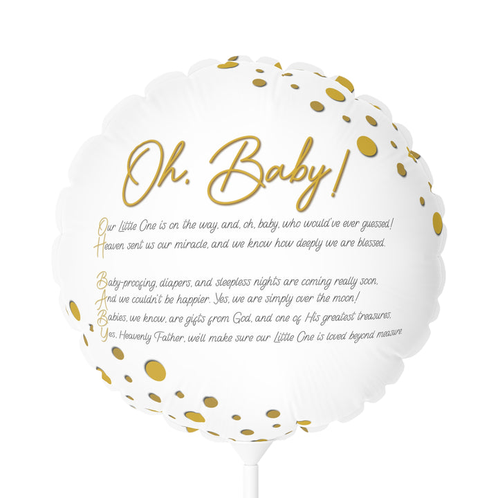Oh, Baby! 11" Acrostic Poem Balloon -  No Personalization