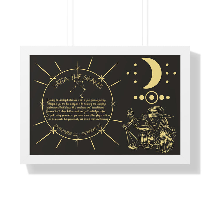 Written in the Stars Framed Acrostic Poem Print - Libra