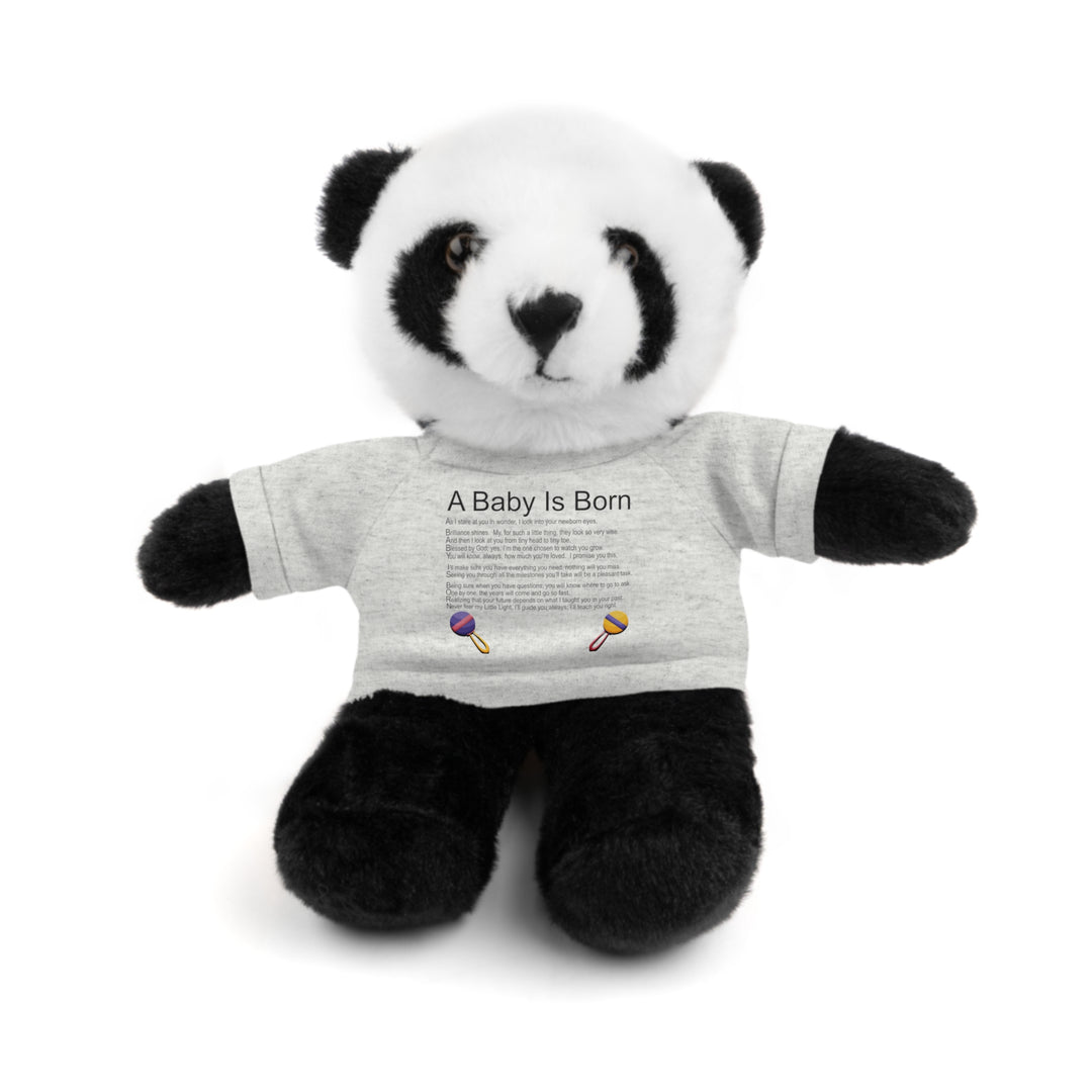 A Baby is Born Acrostic Poem Stuffed Animal Collection with T-Shirt - Fun Font-Toys