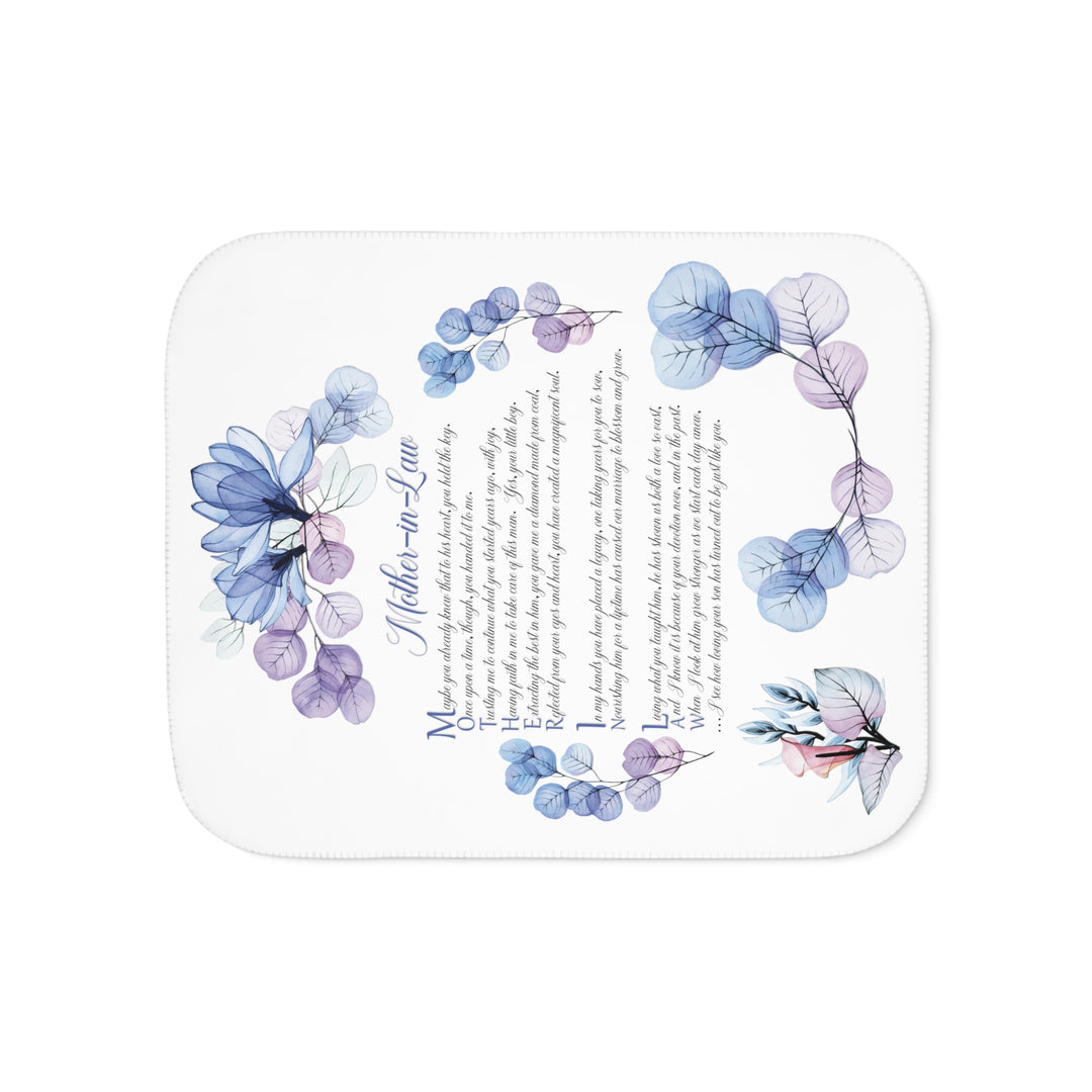 It's Just a Phrase Sherpa Blanket - Mother-in-Law - Lovely Flowers