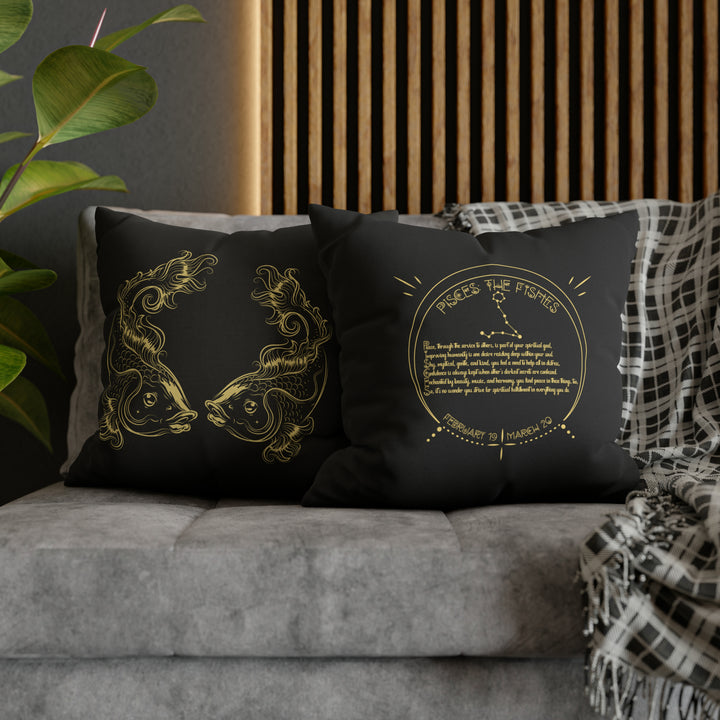 Written in the Stars Pillowcase/Cover Spelling Out "Pisces"