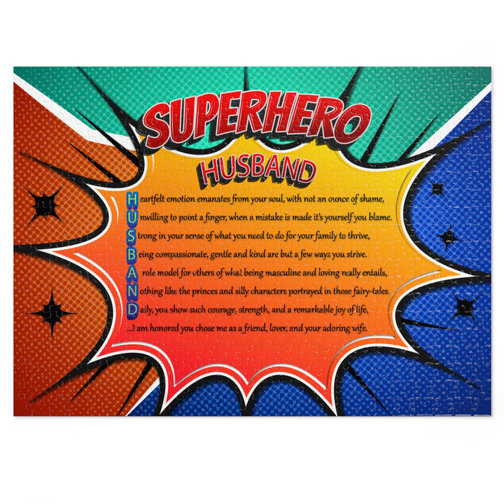 It's Just a Phrase "Husband"  Acrostic Poem Jigsaw Puzzle - Comic Style