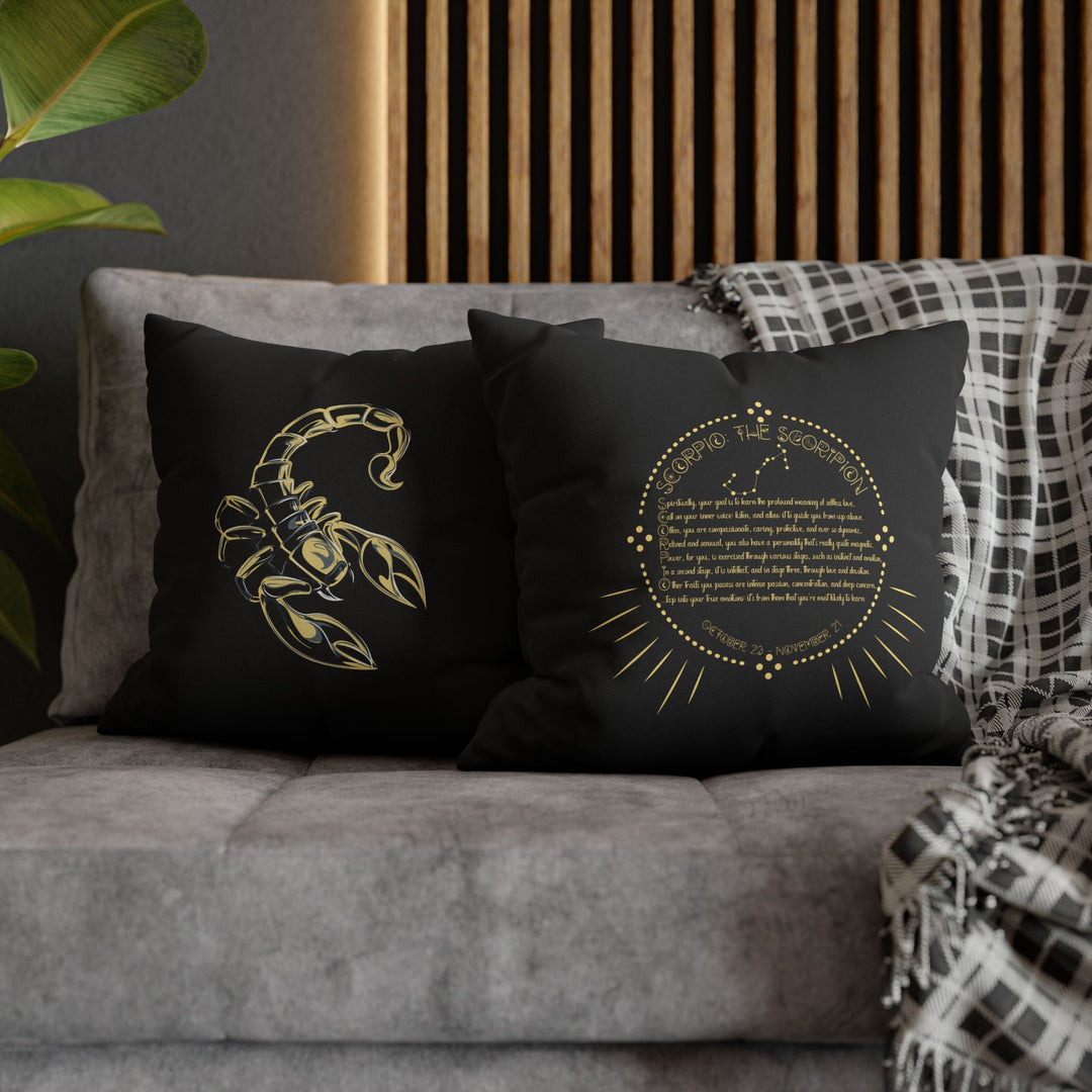Scorpio Acrostic Poem Pillow Cover