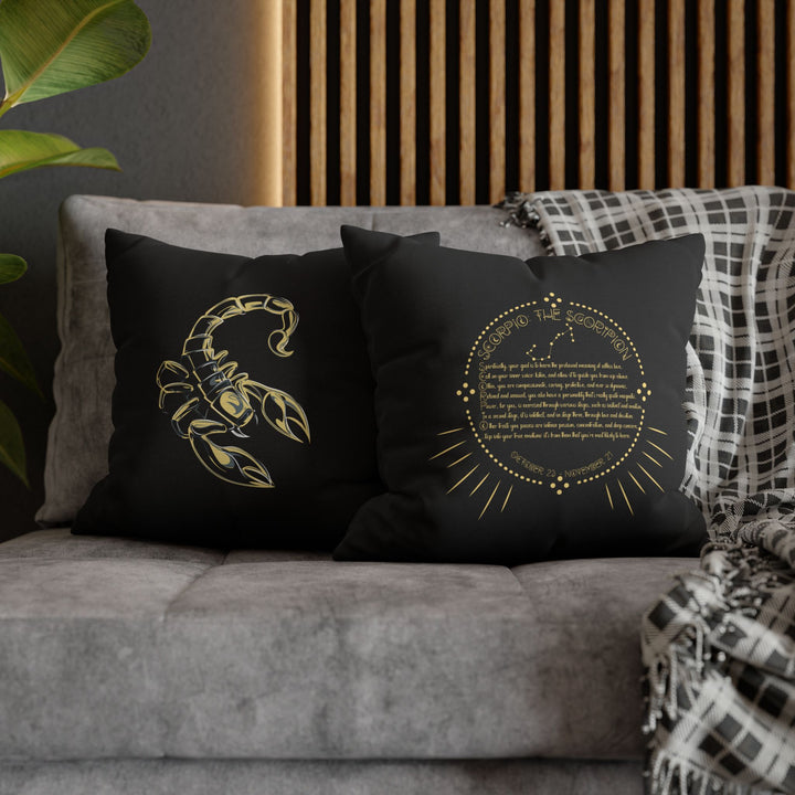 Scorpio Acrostic Poem Pillow Cover