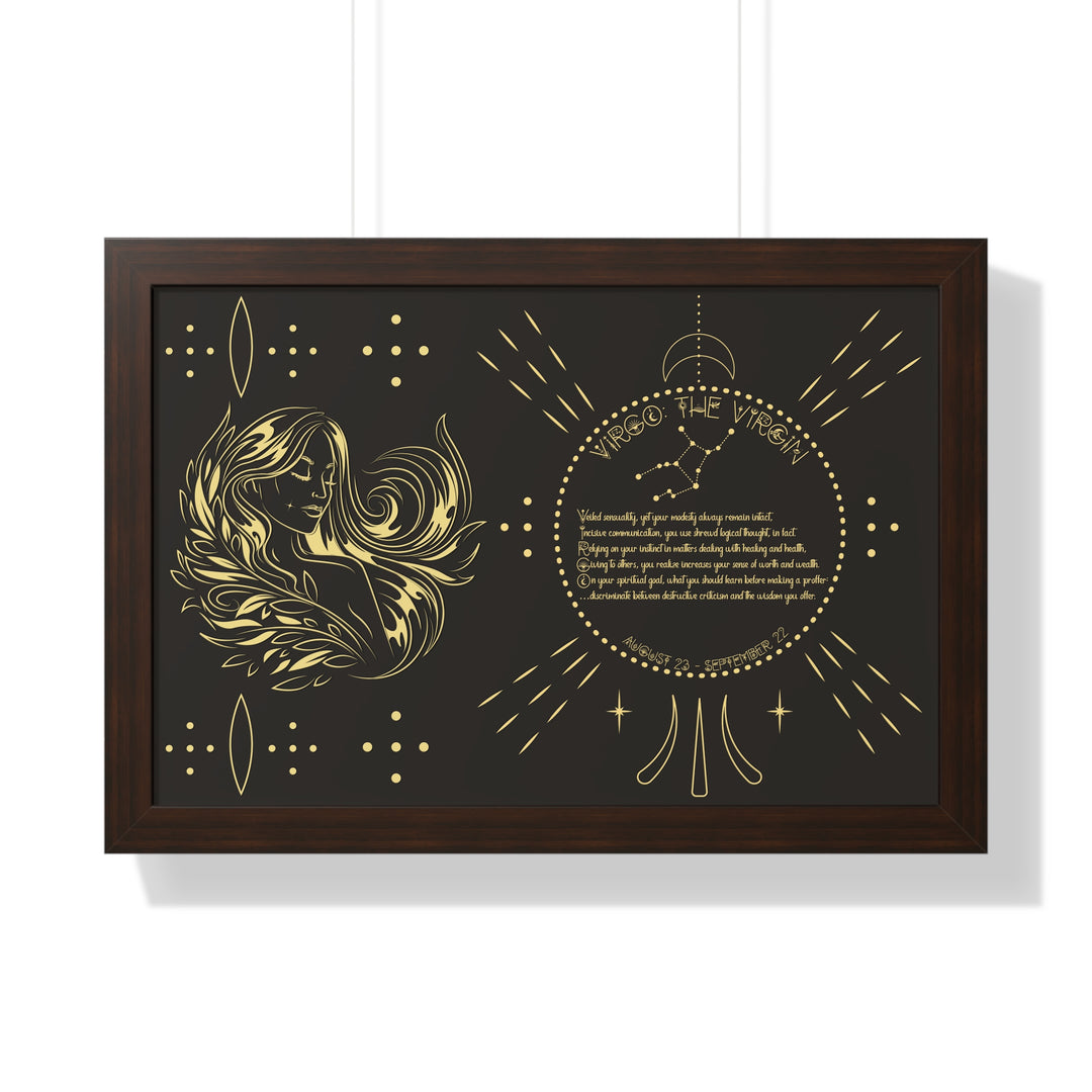 Written in the Stars Framed Acrostic Poem Print - Virgo