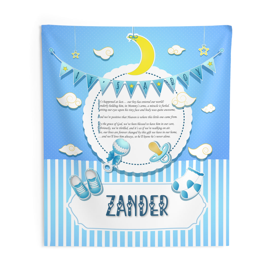 Baby Shower Backdrop - "It's a Boy" Acrostic Poem - Personalized