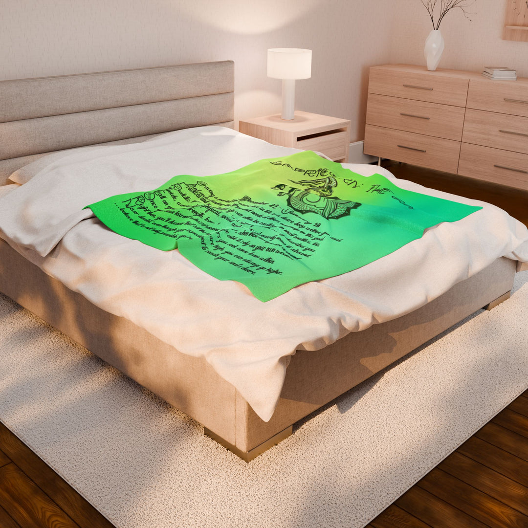 Capricorn Acrostic Poem Velveteen Plush Blanket