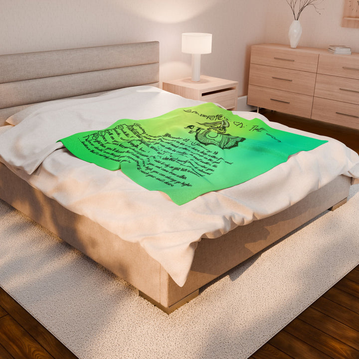 Capricorn Acrostic Poem Velveteen Plush Blanket