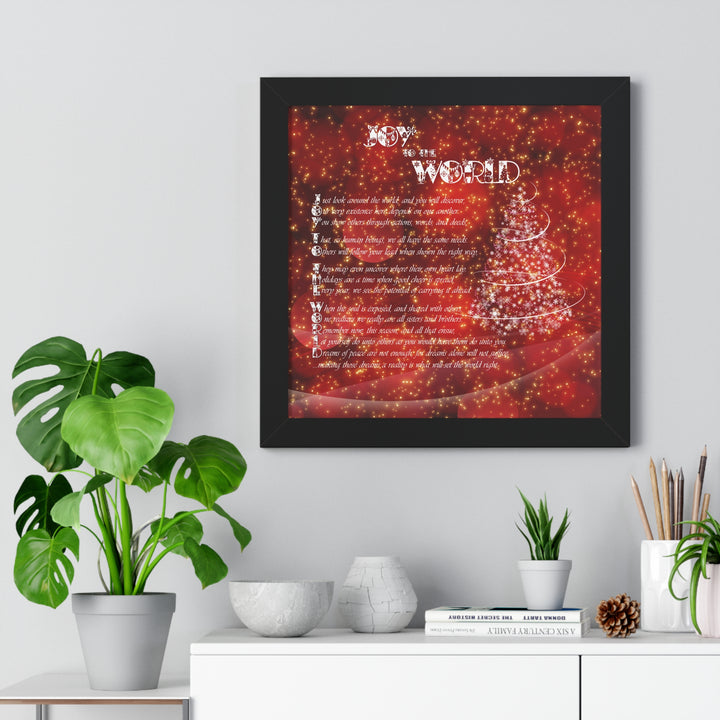 It's Just a Phrase "Joy to the World" Framed Acrostic Poem Print