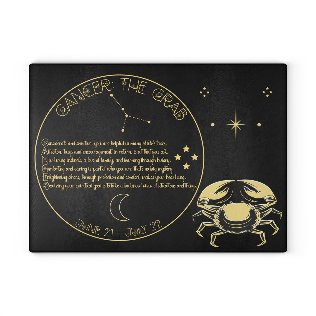 Cancer Acrostic Poem Glass Cutting Board