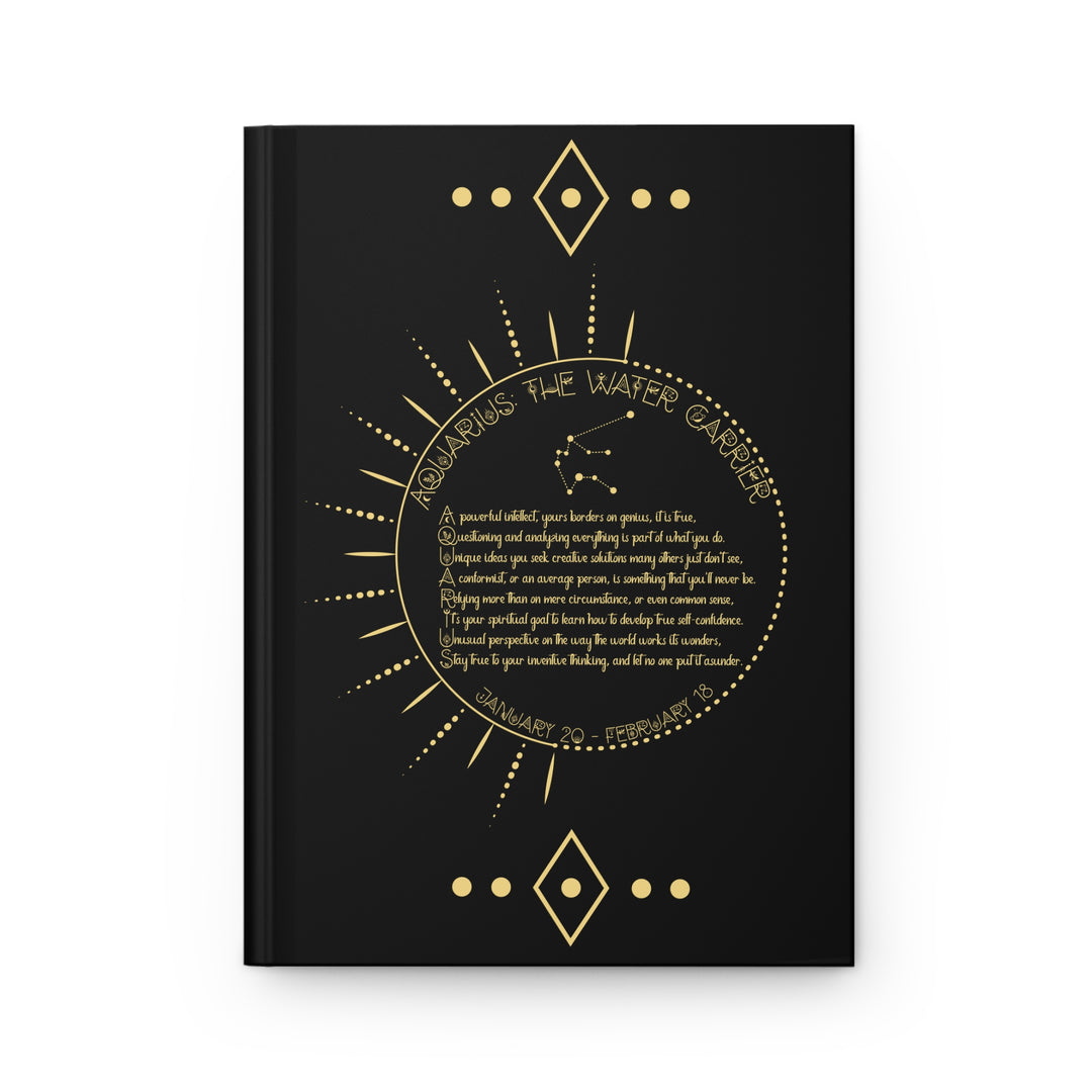 Aquarius Acrostic Poem Hardcover Journal Matte