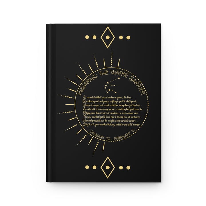 Aquarius Acrostic Poem Hardcover Journal Matte