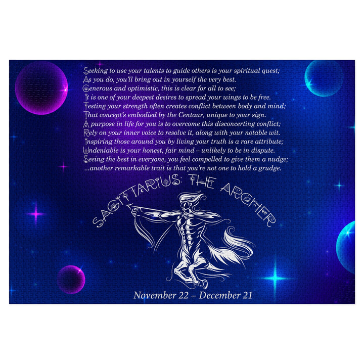 Sagittarius Acrostic Poem Puzzle - Tin Box