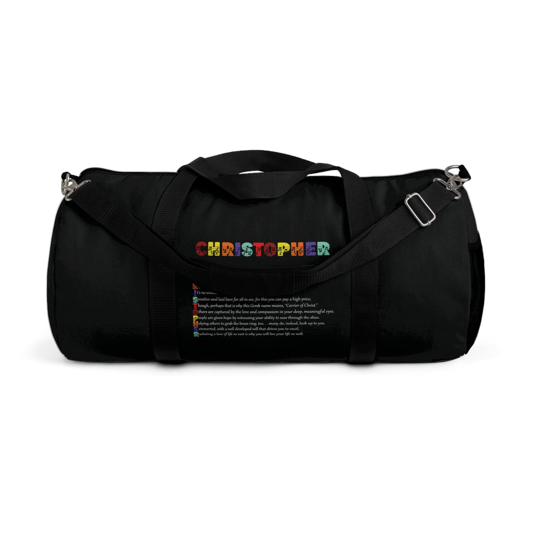 Namesakes Acrostic Poem Duffel Bag