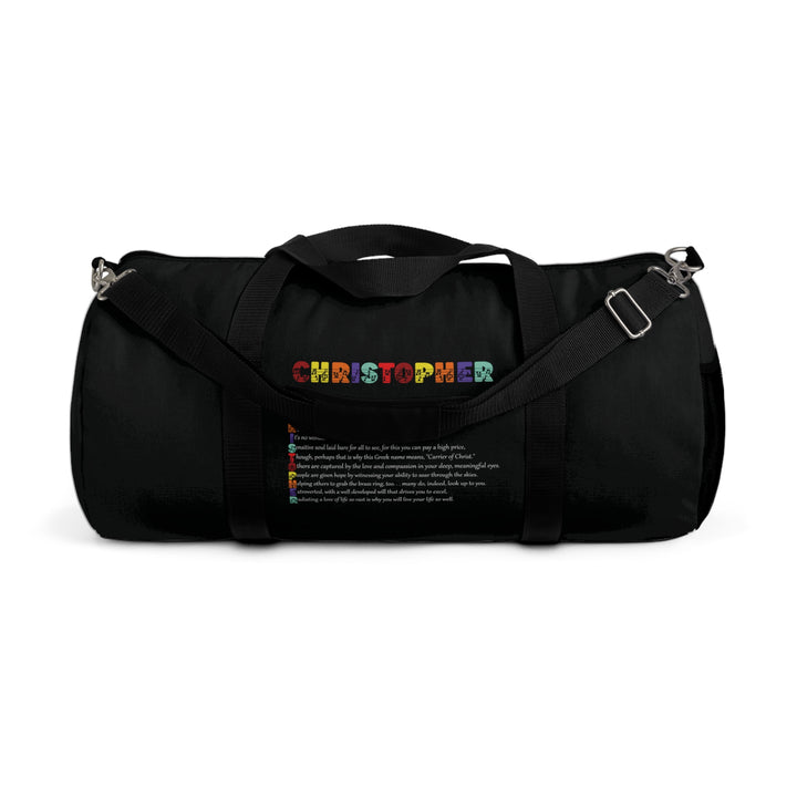 Namesakes Acrostic Poem Duffel Bag