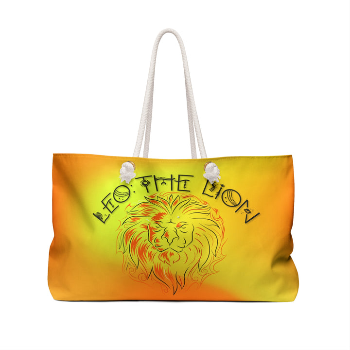 Weekender Bag with Acrostic Poem Spelling out "Leo"