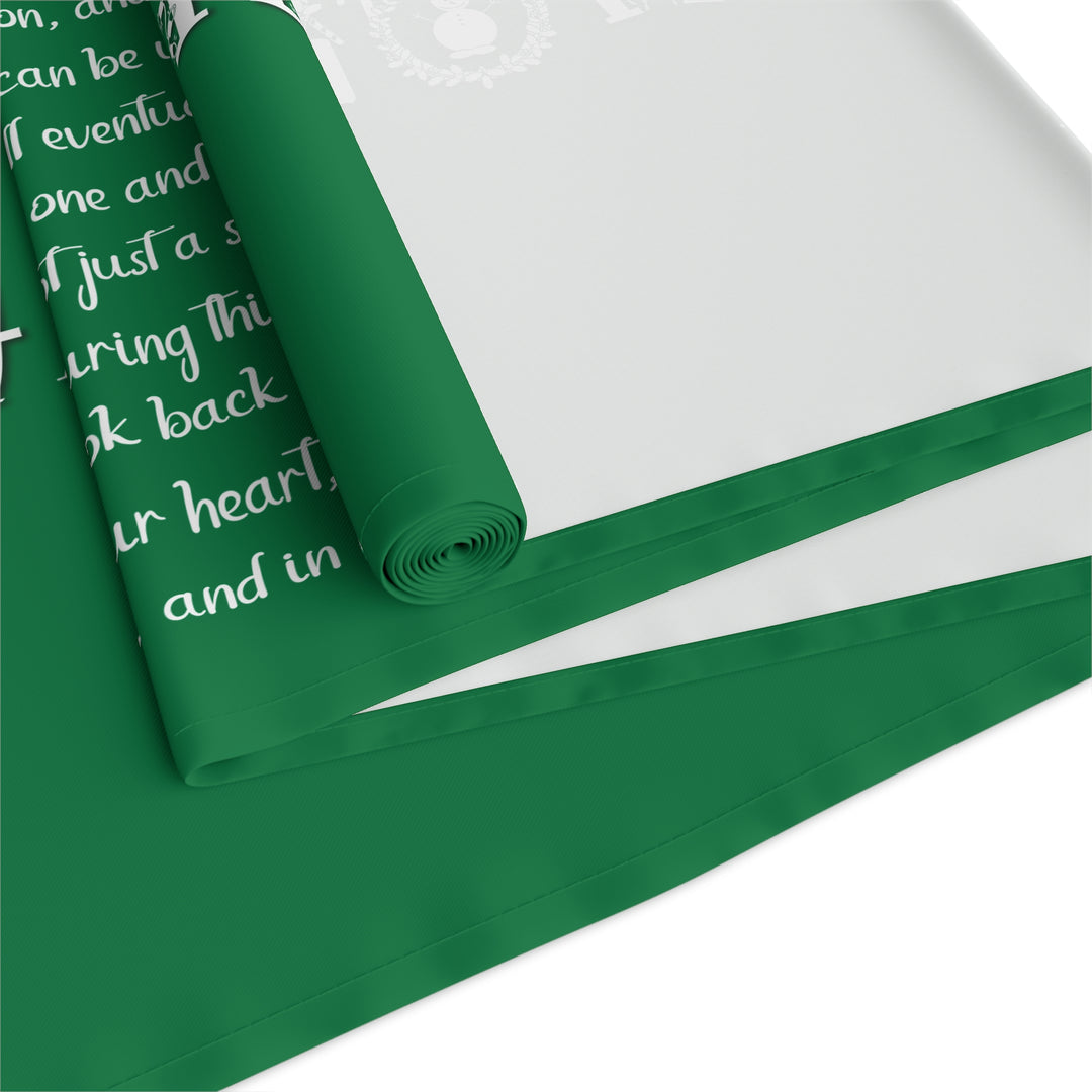 Happy Holidays Acrostic Poem Table Runner - Green-Ornaments