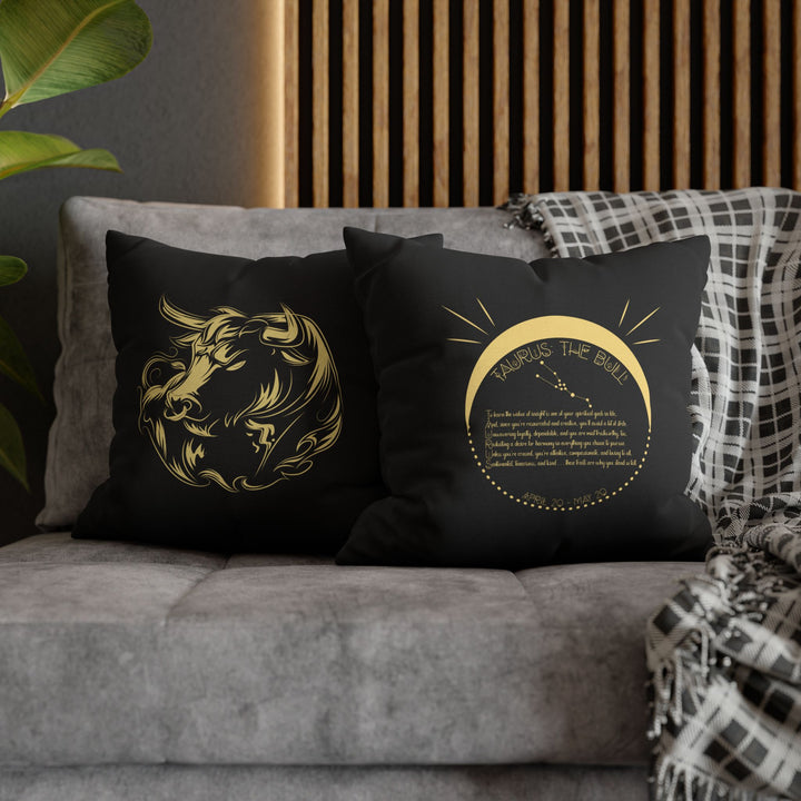 Taurus Acrostic Poem Pillow Cover
