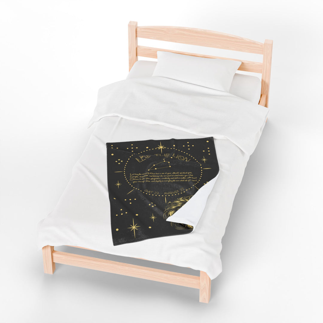 Leo Acrostic Poem Velveteen Plush Blanket