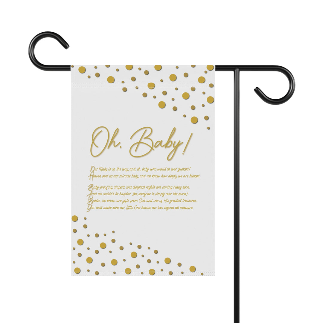 Oh, Baby! Acrostic Poem outdoor/Garden Banner