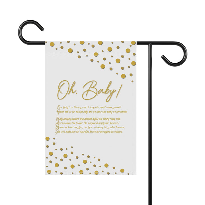 Oh, Baby! Acrostic Poem outdoor/Garden Banner
