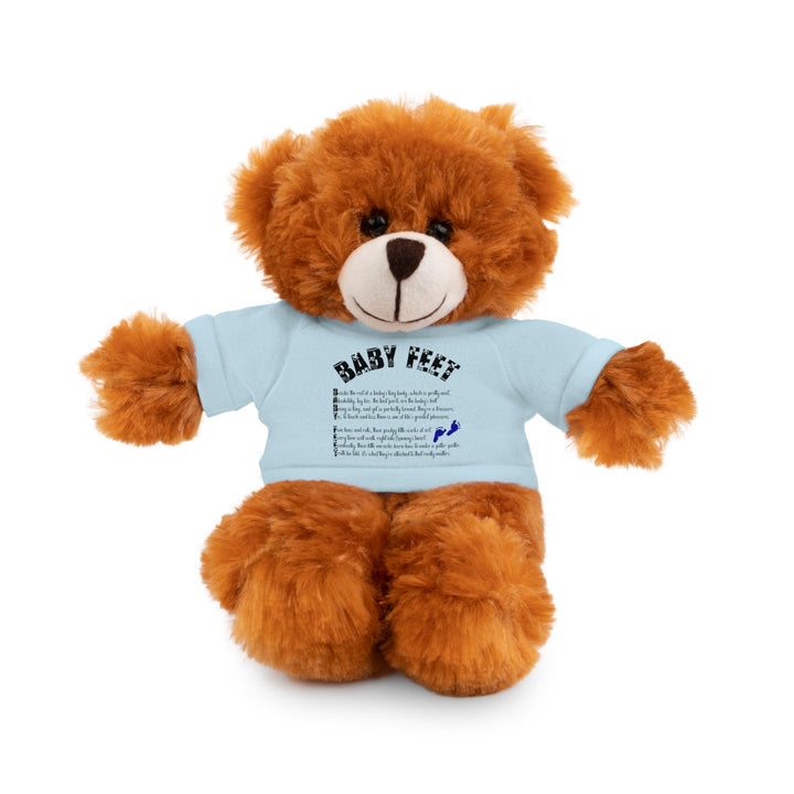Baby Steps Stuffed Animals with Tee - Baby Feet - Blue Footprints