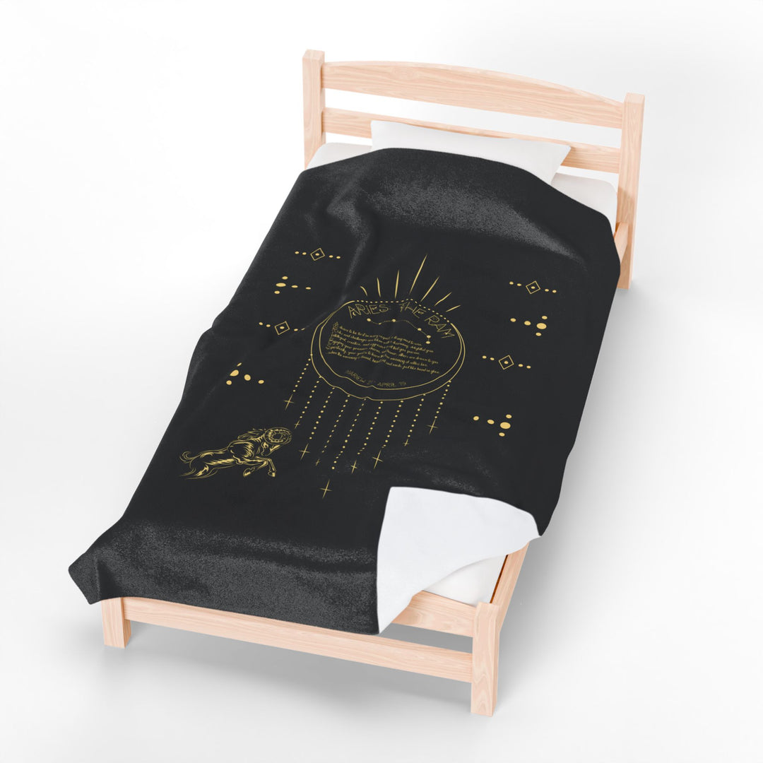 Aries Acrostic Poem Velveteen Plush Blanket