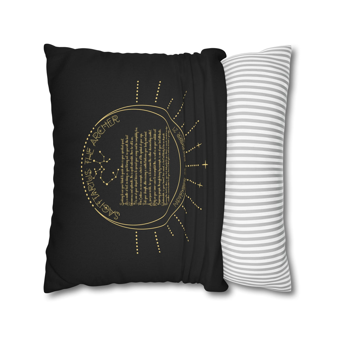 Sagittarius Acrostic Poem Pillow Cover