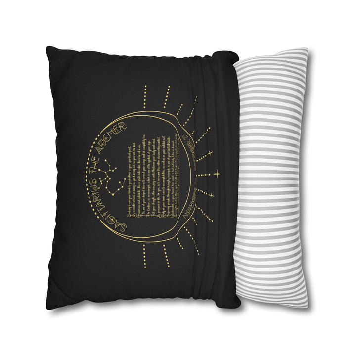 Sagittarius Acrostic Poem Pillow Cover