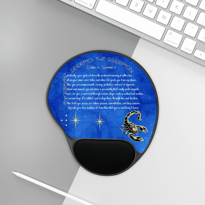 Written in the Stars Mouse Pad With Wrist Rest - Scorpio