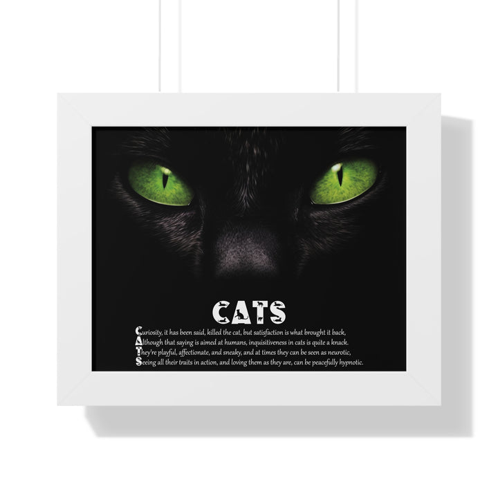 It's Just a Phrase "Cats" Framed Acrostic Poem Print