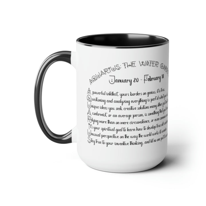 Written in the Stars Two-Tone Coffee Mugs - 15oz - Aquarius