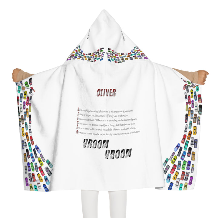 Namesakes Youth Hooded Towel - Toy Cars