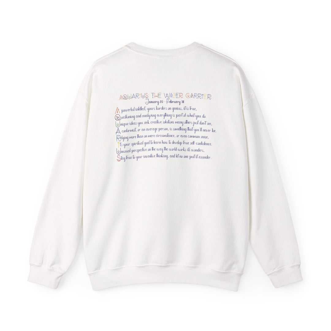 Aquarius Acrostic Poem Astrology Sweatshirt - Unisex
